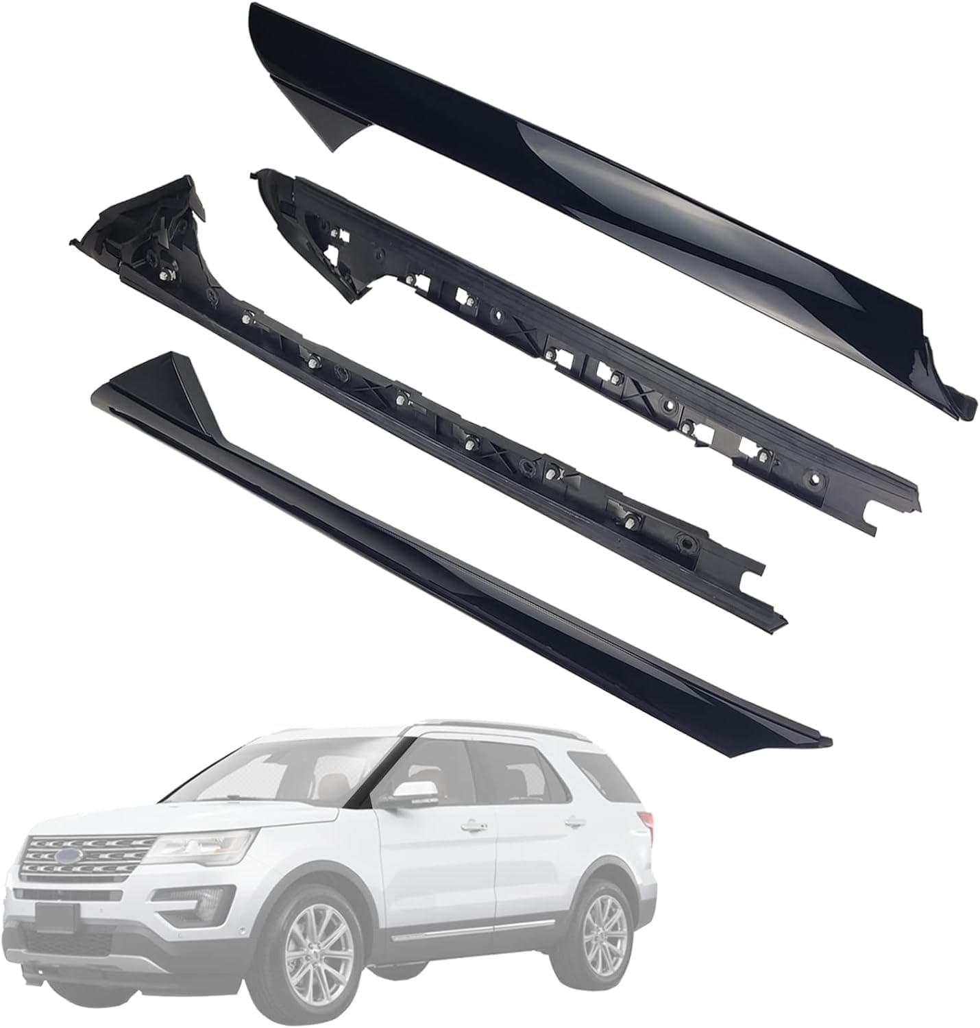 2011-2019 Explorer Windshield A-Pillar Molding Trim Kit Outer and Inner Set for 2011-2019 Ford Explorer 4 Door Utility Left & Right, Replaces 926-450 926-451 Outer & Inner(Left & Right)
