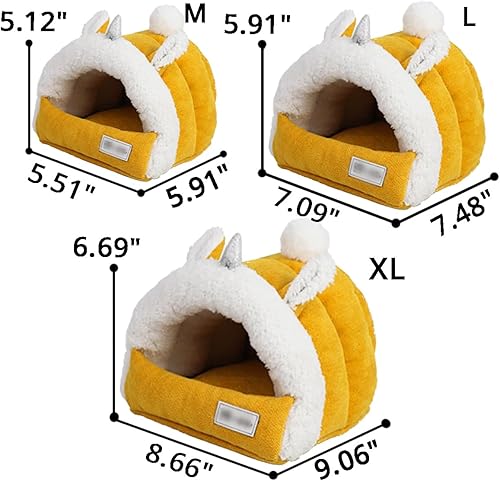 Vista 13 de MANON ROSA Hamster Hideout - Cama de invierno - Acogedora jaula para mascotas, almohadilla térmica y hamaca colgante para animales pequeños