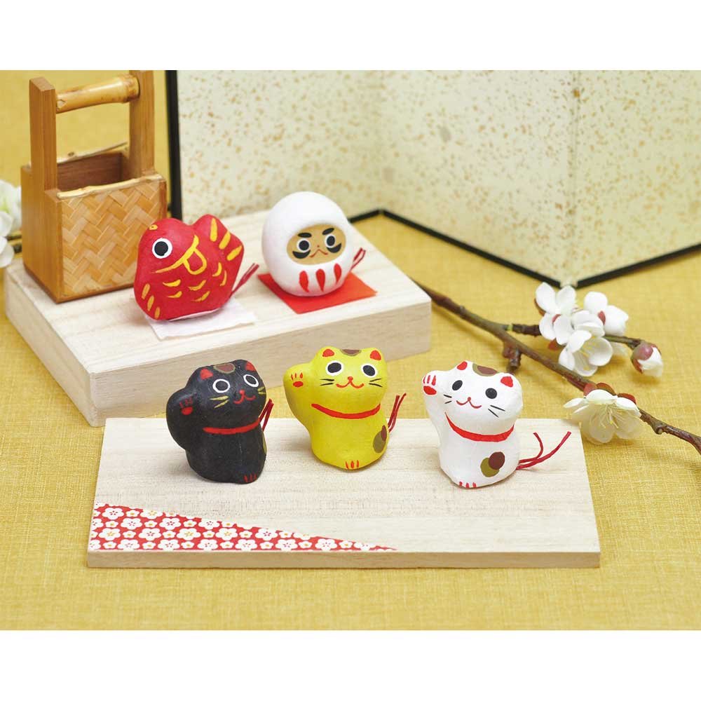 Amazon.co.jp: 聖新陶芸 おめでたみくじ 黄 金運 招き猫 GD-32702