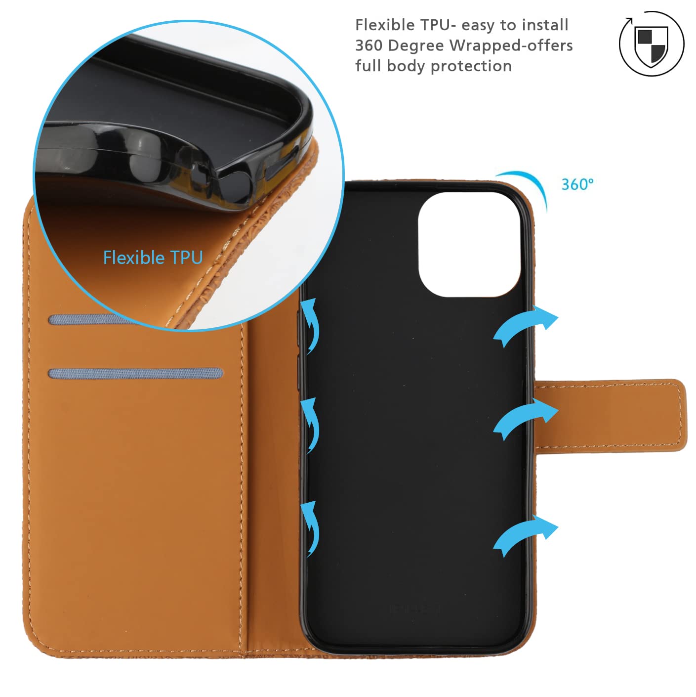 YKNIUFLY Cover per Blackview Oscal C70, Pelle PU Premium Magnetico Flip Case Custodia, Slot per Schede, Portafoglio Cover per Blackview Oscal C70.(Grigio
