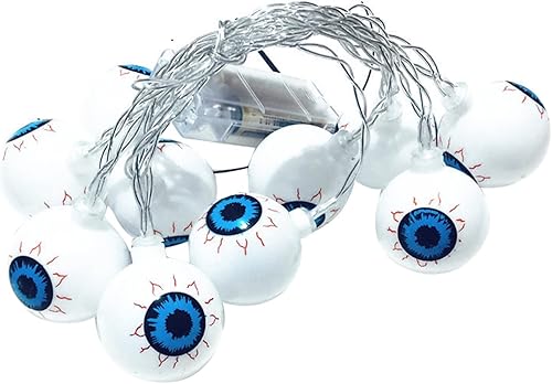 Miniatura 7 de HWZQDJ Guirnalda de luces de Halloween más temprana, feas y lindas luces LED de globo ocular, 4.9 ft de largo, decoración de fiesta de patio, luces