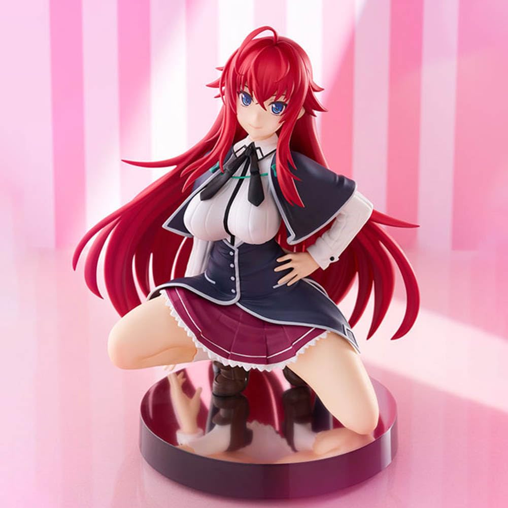 DEXSHUN Rias Gremory Anime Figura de Manga Figuras Uniforme Rias Gremory Estilo Estatua PVC Anime Merch Modelo Coleccionable Regalo 14 cm