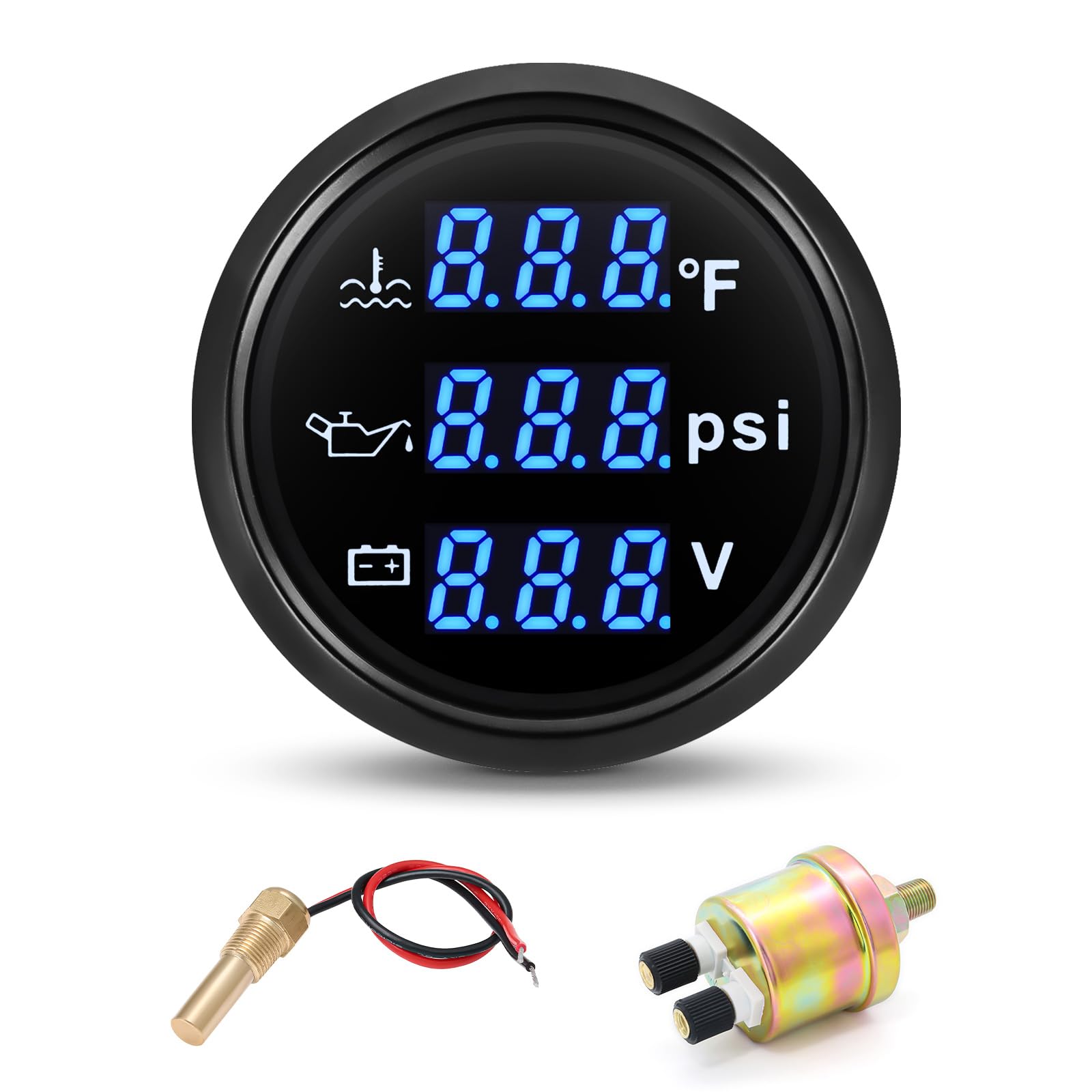 Snapklik.com : ARTILAURA Triple Gauge Set 3in1 (Oil Pressure+ Water ...