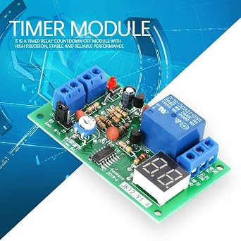 1pc Hilitand DC 12V 10A Timer Relay Module, Adjustable Delay ON/Off Switch with LED Display, Normally Open, Widely Used on Timer Operating Equipment