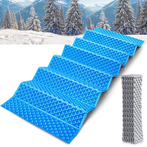 Sykooria 寝袋マット キャンプ 車中泊 極厚20mm R値2.0テント泊 超軽量 保温 IXPE素材 アルミフィルム (ブルー)