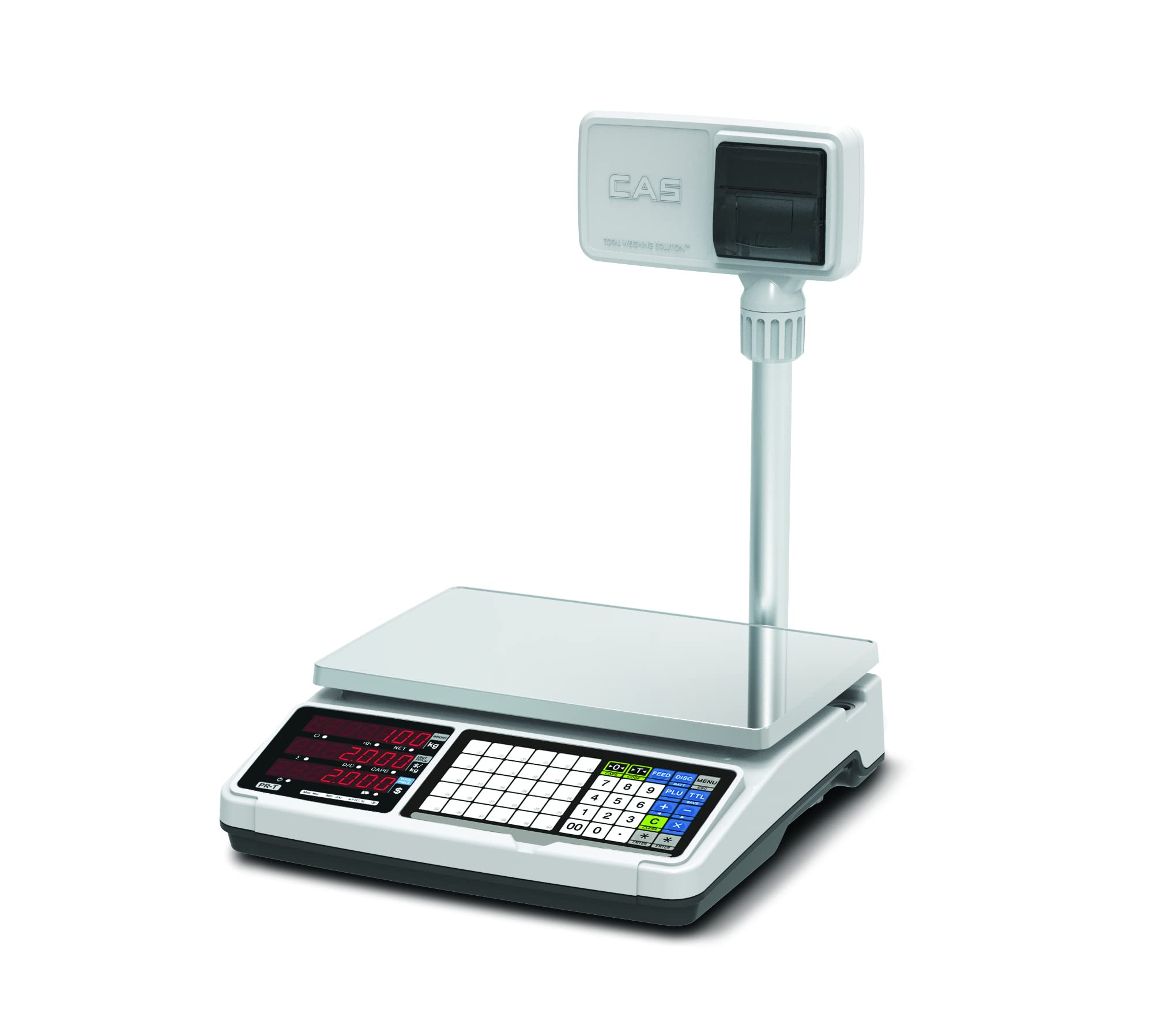 CAS PR-T 15kg Digital Weighing Scale with Price Computing & Receipt Printing Function | Dual LED Display | 2g Accuracy | 320x240mm Pan Size| Rechargeable Battery Electronic Weight Machine-image-16