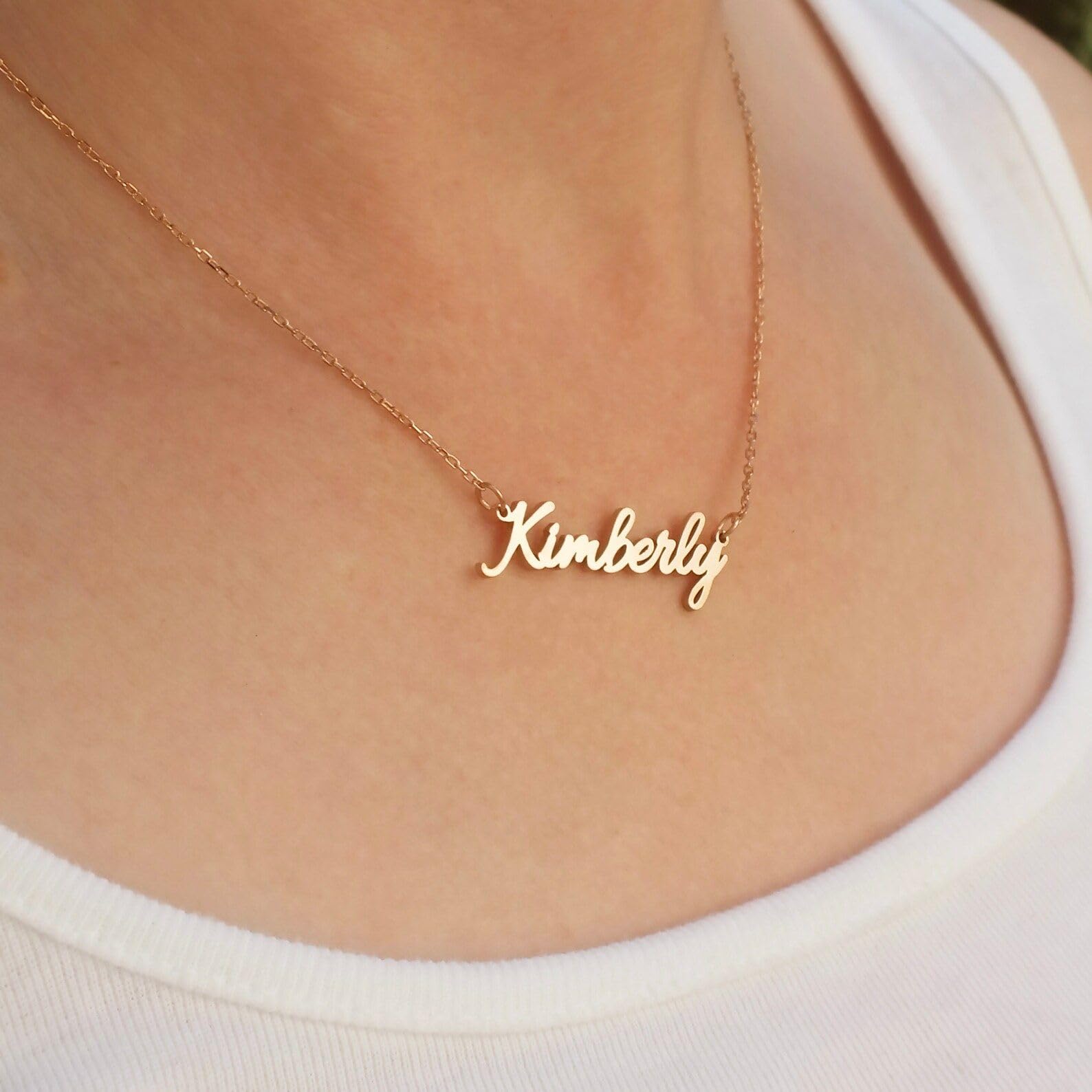 Personalizzato argento sterling collana con nome gioiello