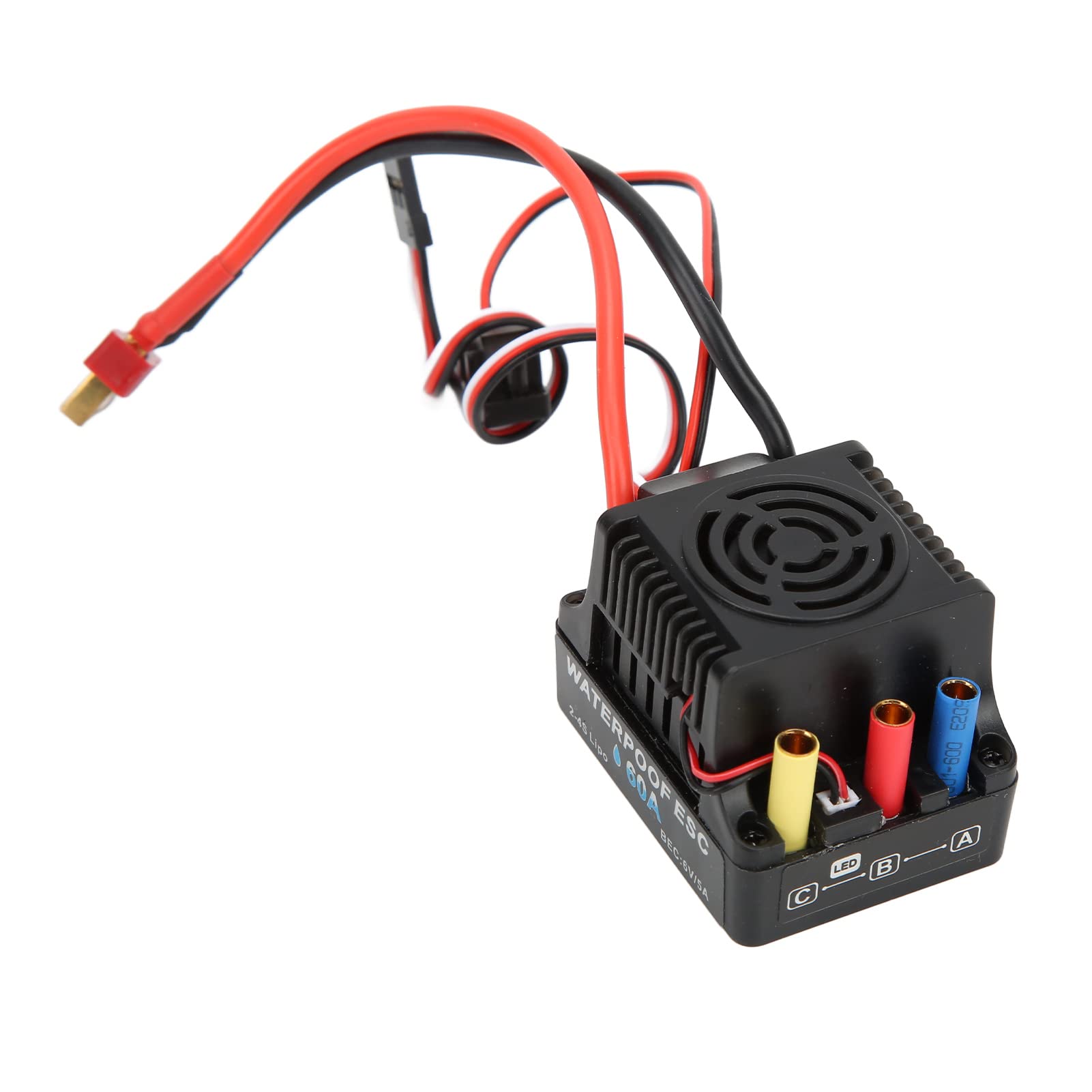 Bewinner Regolatore Elettrico ESC Brushless 3650‑2300KV con Scheda Programma ESC 60A Rotore Bilanciato Preciso per Auto 1/8 1/10 RC