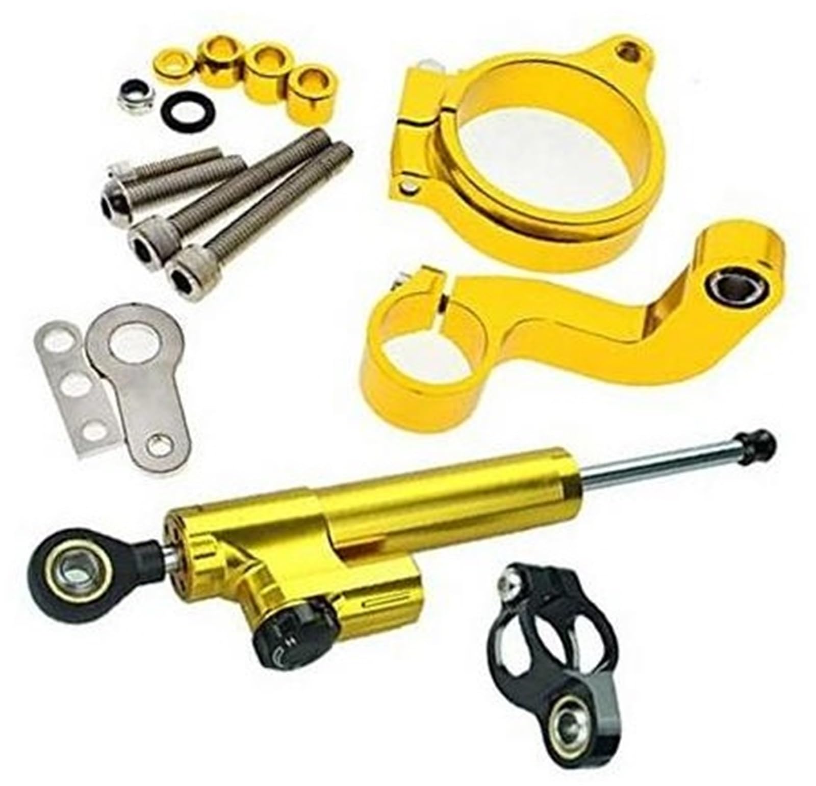 Dla, R1200 CL GS 2013-2018 2017 2016 2015 2014, Aluminiowy motocykl Układ kierowniczy Stabilizacja Wspornik amortyzatora Zestaw montażowy System tłumienia Rider Control(BLACK 12)