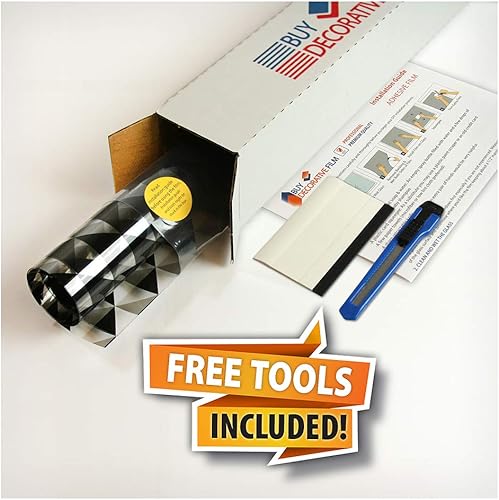 Miniatura 2 de BDF 4BKTRI - Película decorativa para ventana (36.0 x 2.7 in), color negro