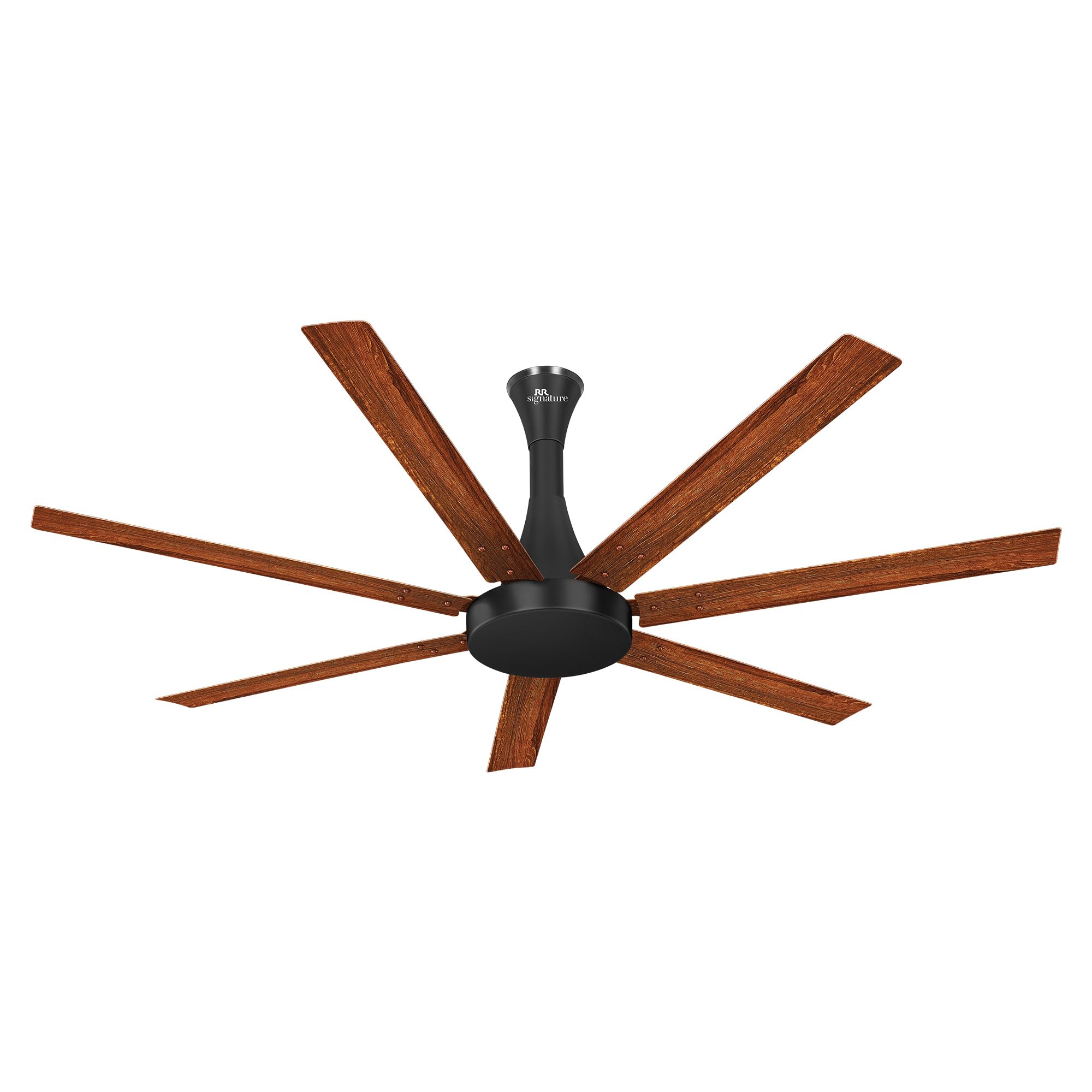RR Signature Aether Flow High Air Delivery Ceiling Fan with 7 Blades, Low Noise, 16 Pole 40% More Copper Motor (Mahogany), 2 Year Warranty, Free Installation