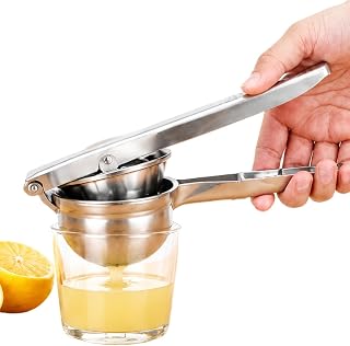 Squeezer Stainless Steel Manual Labor-Saving Ergonomic manual juicers | Citrus Juicer For Lime Orange Grapefruit Vegetable Bar Kitchen Apartment Manual Juicers Hand Presses Stainless Steel Juicer