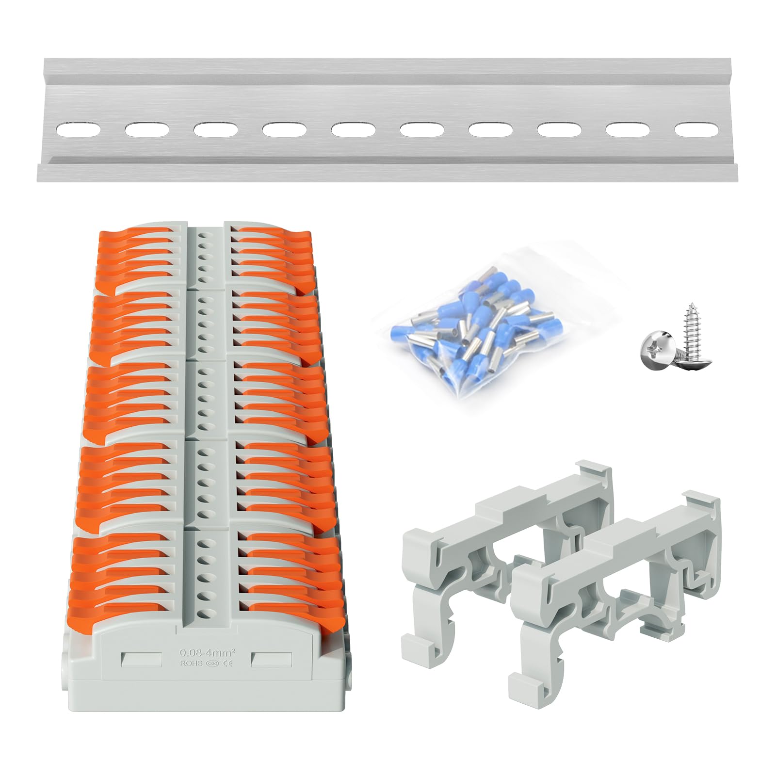 Rail Terminal Blocks - Industrial Voltage Connectors -20