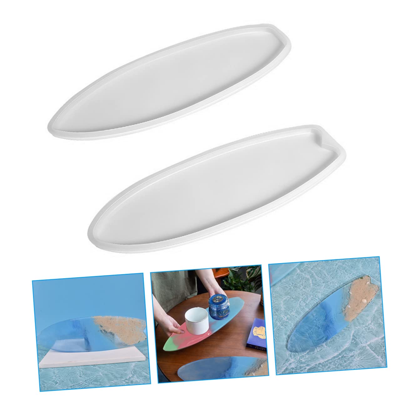 6stücke Silikon Gießform Surfbrett-Form Epoxidharz Silikonform Für Untersetzer Und Kreative Bastelprojekte Für Heimdekoration Und