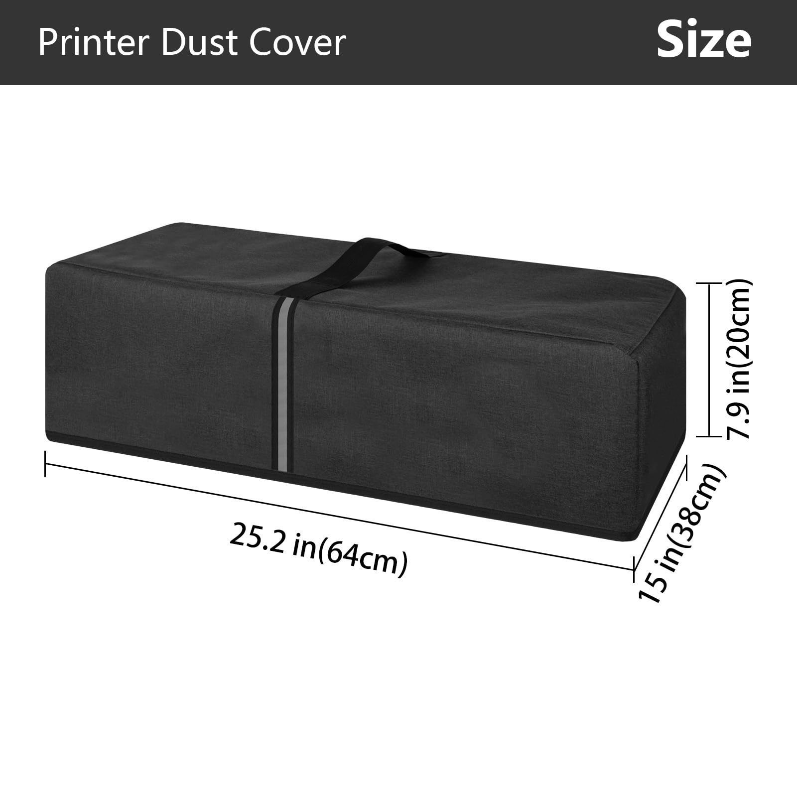 Copertura antipolvere per stampante, compatibile con stampanti Canon imagePROGRAF Pro-300 o Canon Pixma Pro-200, in tessuto resistente agli schizzi, facile da pulire e riporre, grigio scuro