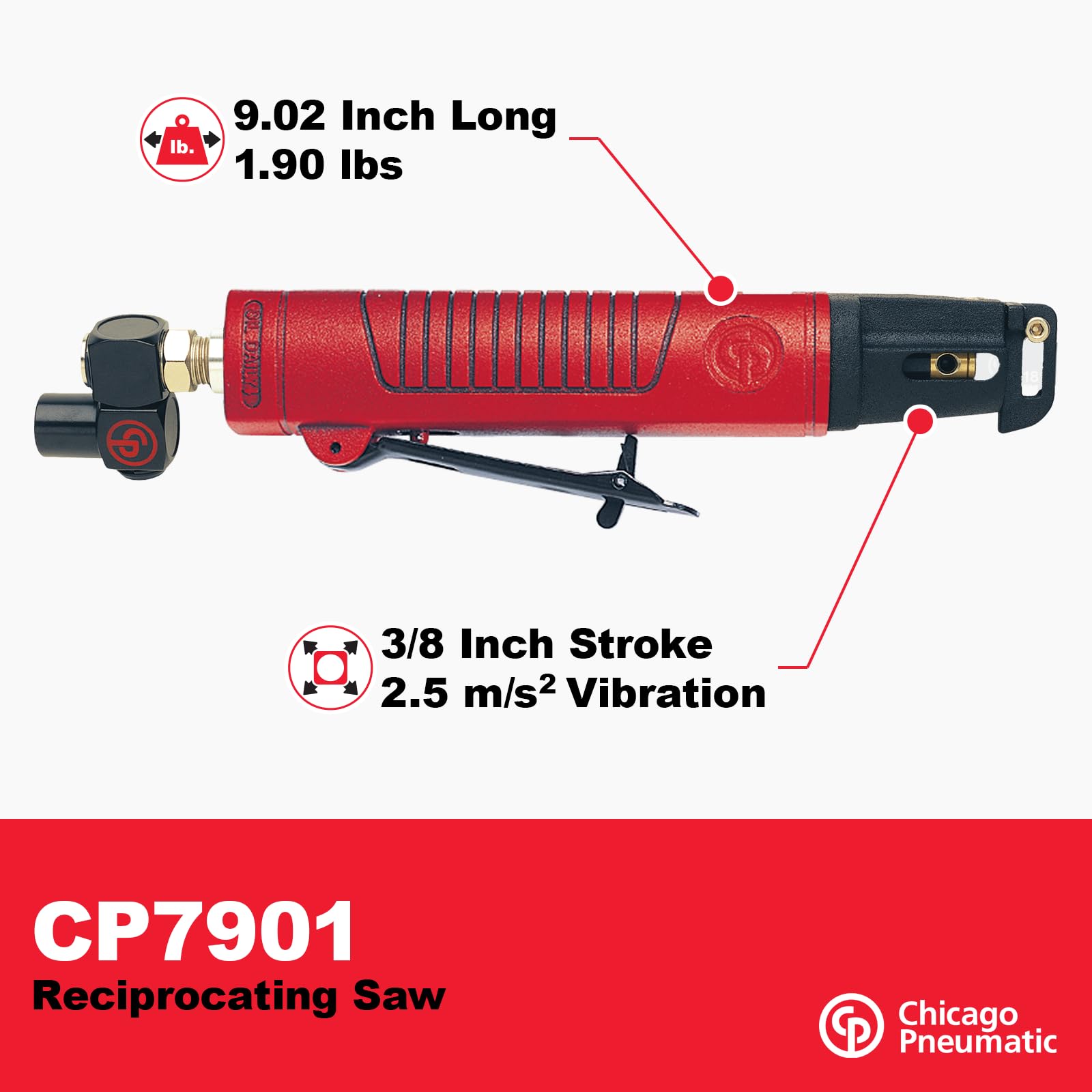 Chicago Pneumatic Reciprocating Saw - CP7901 -3