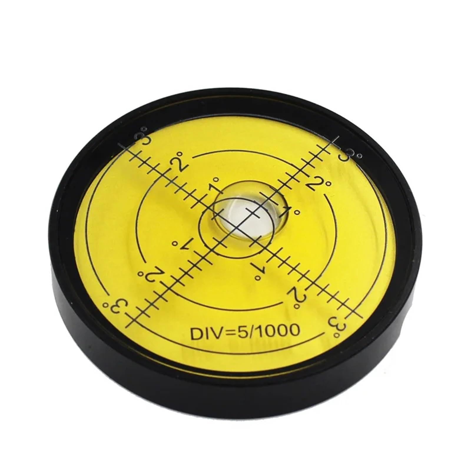 Round Universal Spirit Level Bubble Diameter 60mm Height 10mm Desktop Operation Surface Leveling Tool(Black)