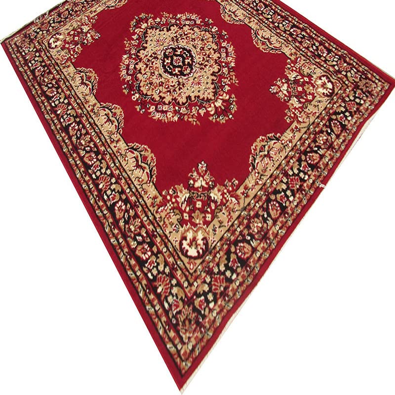 Image of Home Decore Acrylic Carpet for Your Living Room & Drawing Room Aywhere in Your Home (150x210 Red Colour)- 5x7 Feet