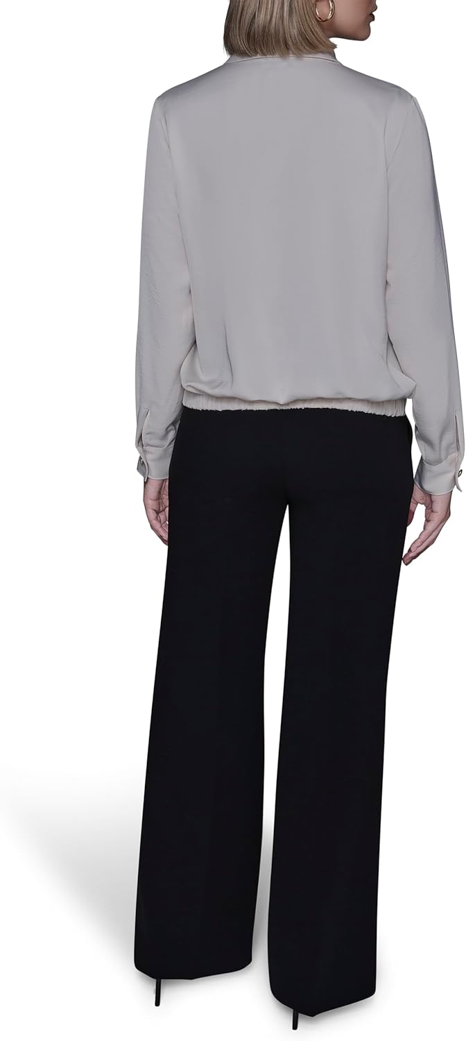 Karl Lagerfeld Womens Long Sleeve Classy Collared Essential Button Down - Image 4
