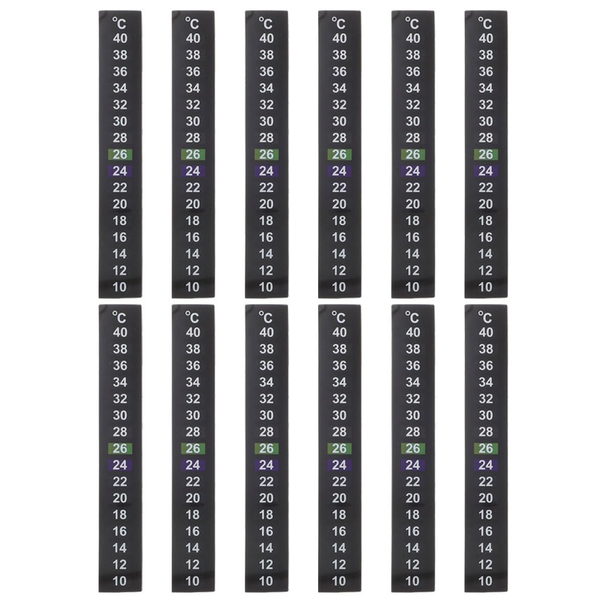 Hemobllo 12 pièces Autocollants Thermomètre Digital pour Aquarium Lot de Indication de Température Facile Stickers Adhésifs pour Aquariums et Bacs à Poissons
