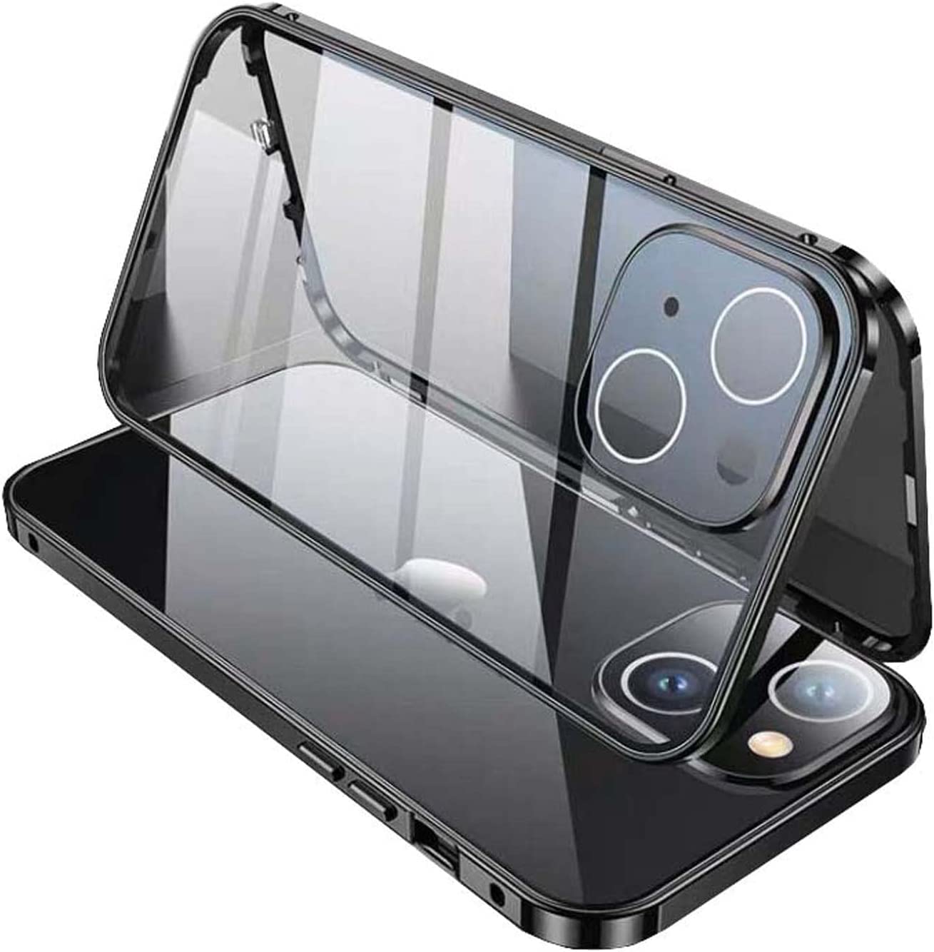 Coque antichoc iPhone 14 Plus verre trempé 360 rigide noir - 8
