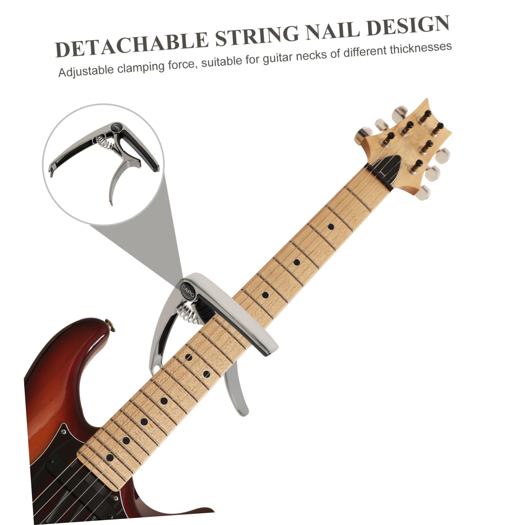 Levemolo Guitar Capo Guitarists' Essential Acoustic Guitar Capo Small Size Light Weight Easy to Adjust