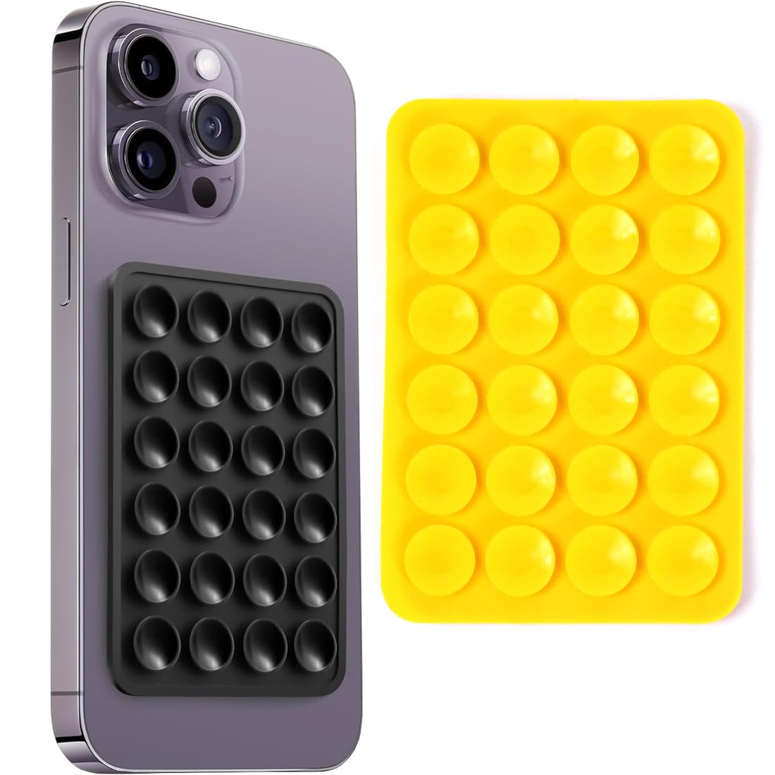 Mshine Silicone Suction Phone Case | Holder Mount Compatible with iPhone, Android | Hands-Free Use with Adhesive Pad | Transparent Sticker for Mirror, Glass, Wall (Mix Color, Pack of 1)-image-21