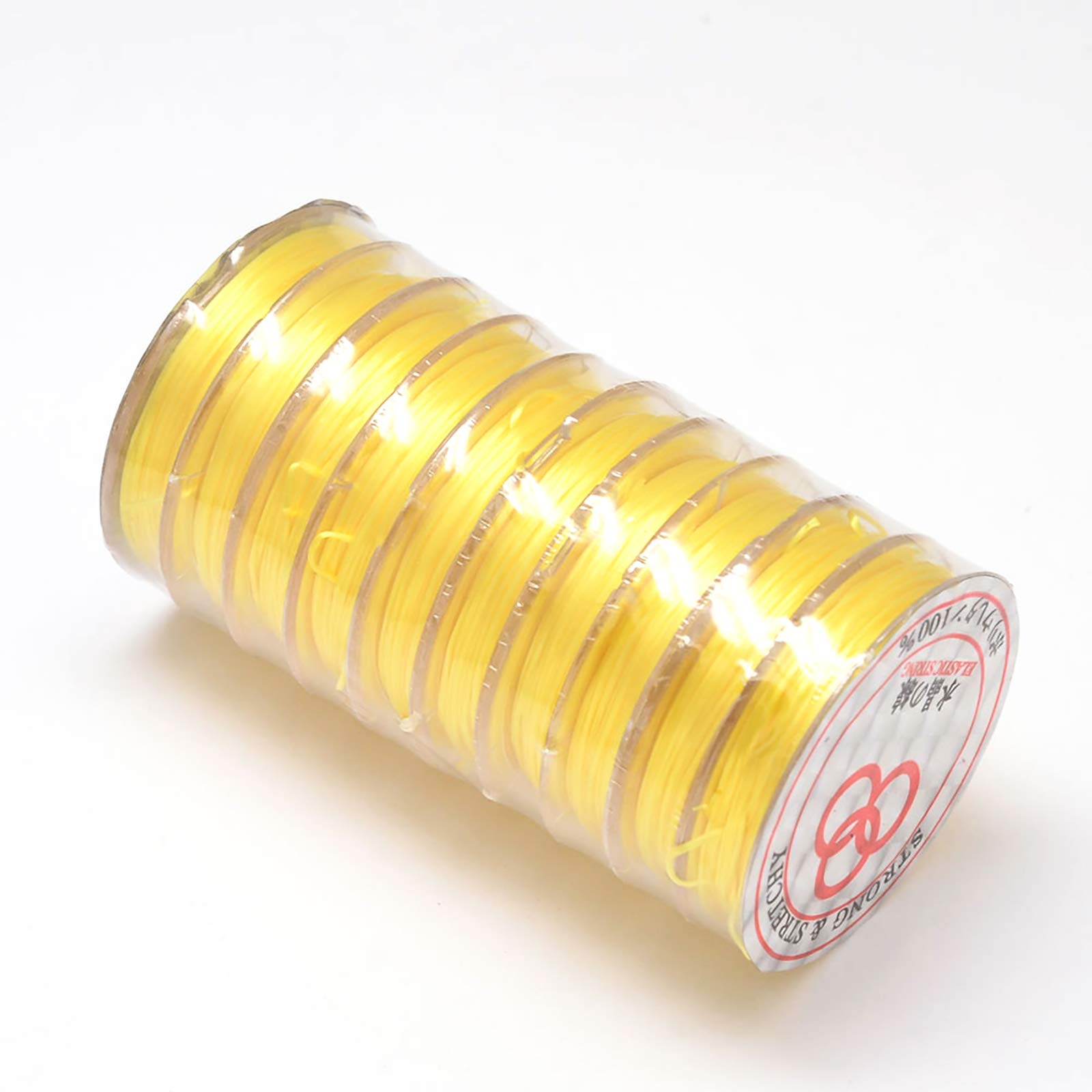 Cheriswelry 10 Rolls Gold Elastic Crystal String Stretchy Beading Thread Cord for Jewelry Bracelet Making Beading, 10m/roll