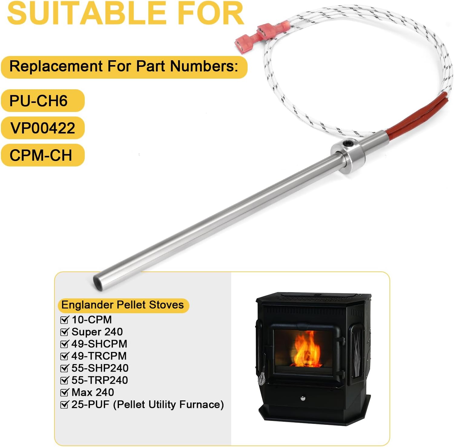 Adviace 50-619 Igniter for Enviro Empress FPI & FS, Mini, Milan Insert ...