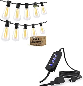 OHLUX 120FT String Lights+360W Smart String Lights Dimmer - Amazon.com