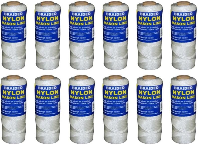 T.W. Evans Cordage Co. 12500-12# 1 x 500 feet White Braided Nylon Mason Line