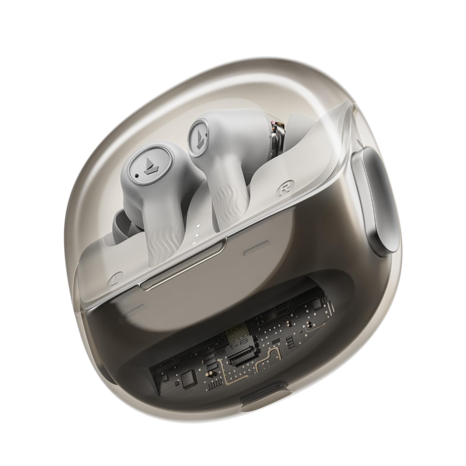 boAt Nirvana Crystl White Wireless Earbuds White Lustre - Image 1