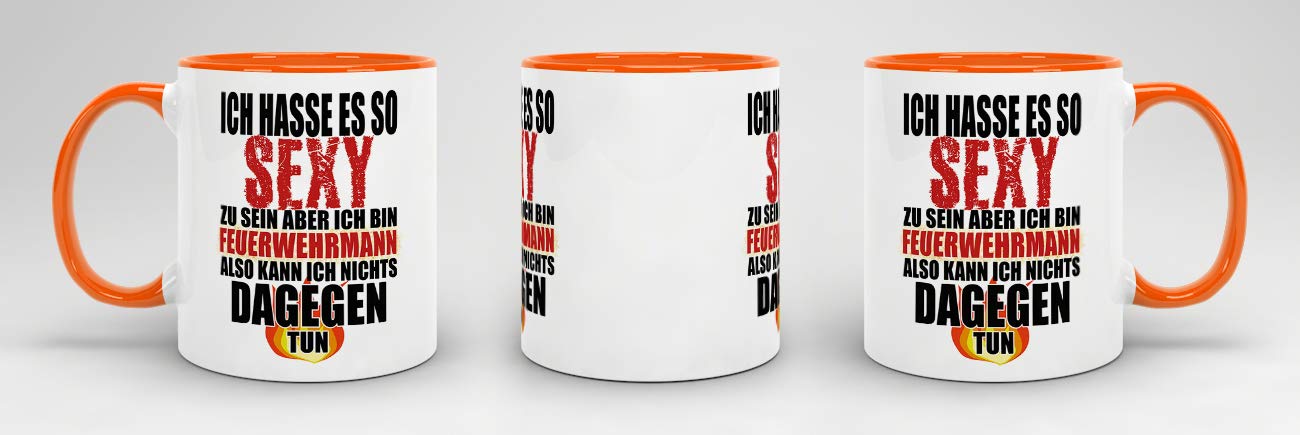 Feuerwehr-Tasse Mit Spruch '112: Männer Die Auch Kommen!' – 300 Ml, Spülmaschinenfest, Mikrowellengeeignet