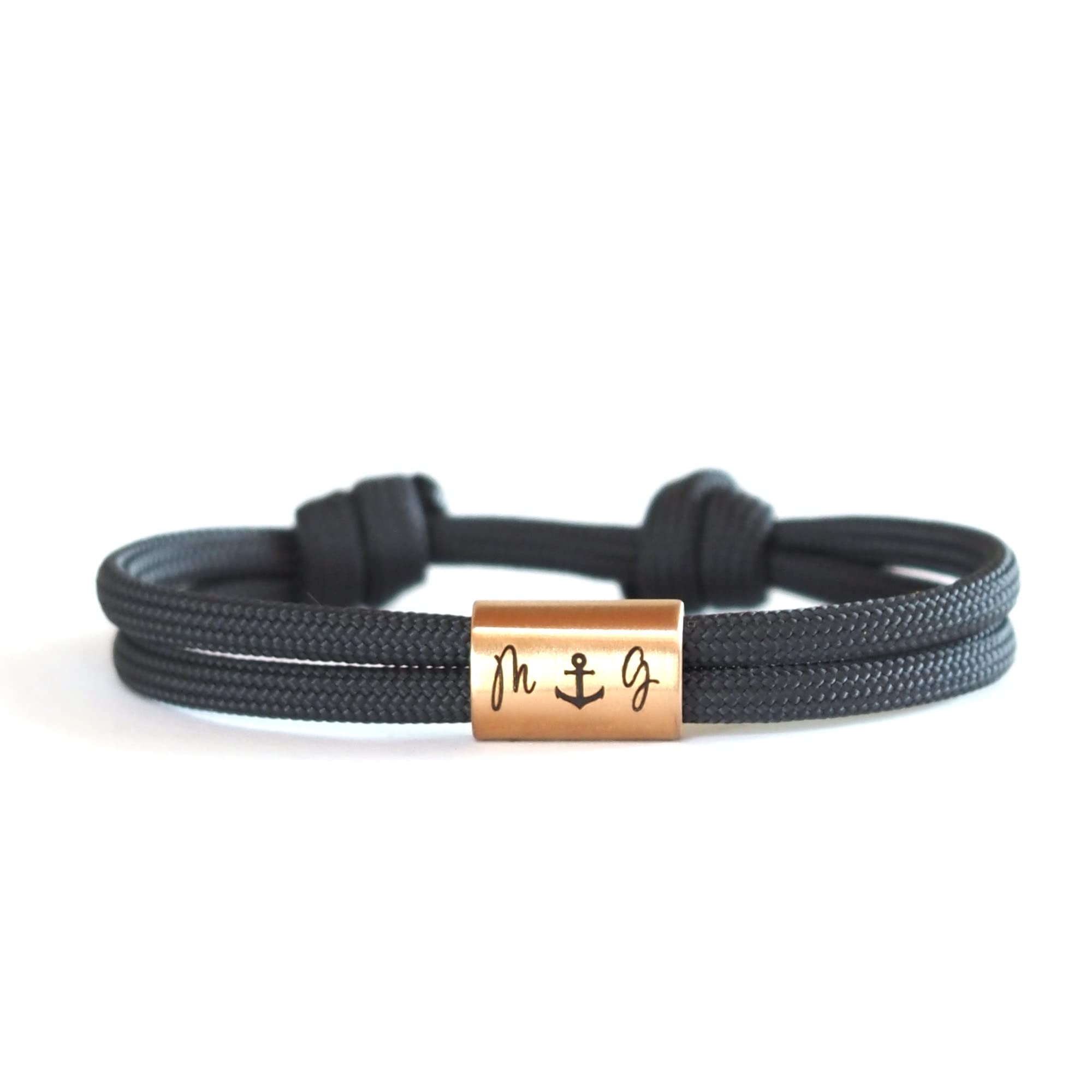 myGreta Personalisiertes Gravur Armband, Initialen Armband, Paarschmuck, Pärchen Armband Unisex, Edelstahl