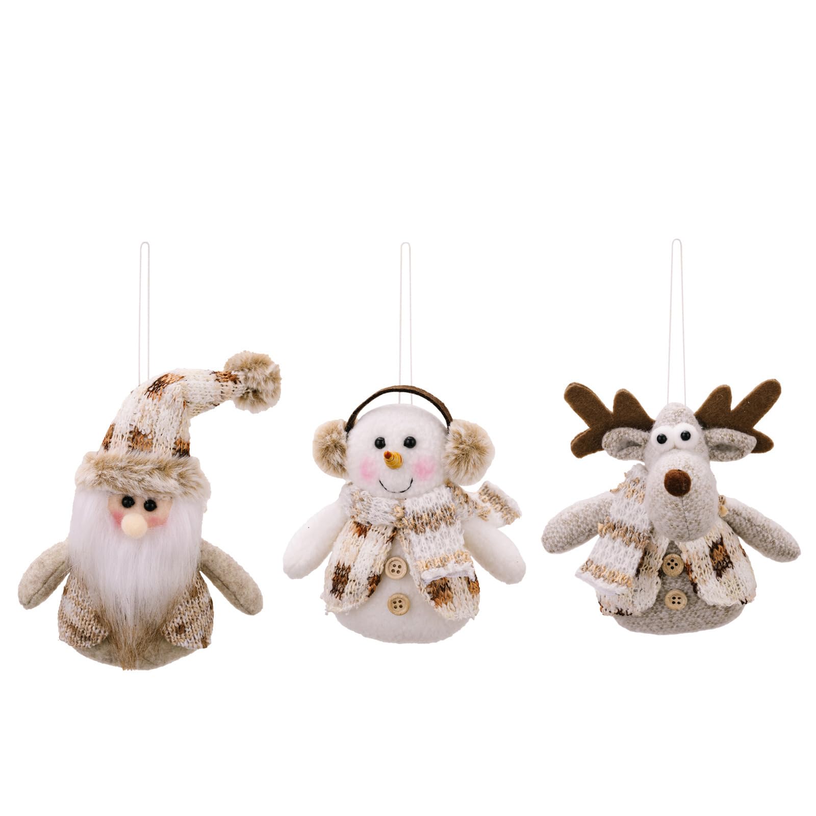 Decorative Figurines Santa Snowman Deer Dolls Pendant Christmas Tree Decoration Wall and Window Hanging Accessories Elegant Festival Embellishments