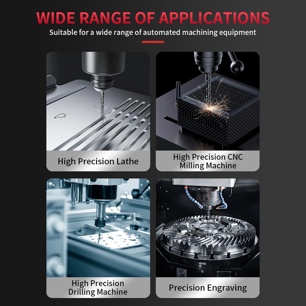Pinces à ressort de précision BORDSTRACT Er32,diamètre 1/2",précision 0,008 mm,accessoires CNC essentiels pour la gravure,le tournage,les routeurs et fraiseuses CNC (ER32-1/2" mm)