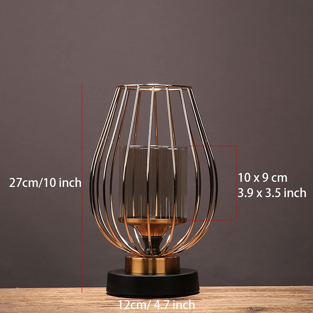 świeczniki Świecznik Uchwyt Retro Candelabra Metal Candlestick, Stojak na świegiel Na Walentynki, Boże Narodzenie Wedding Party Decor Stojak na świece (Color : Set)