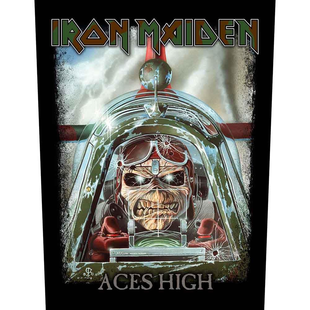 Amazon.com: Iron Maiden Back Patch Aces High Eddie Band Logo