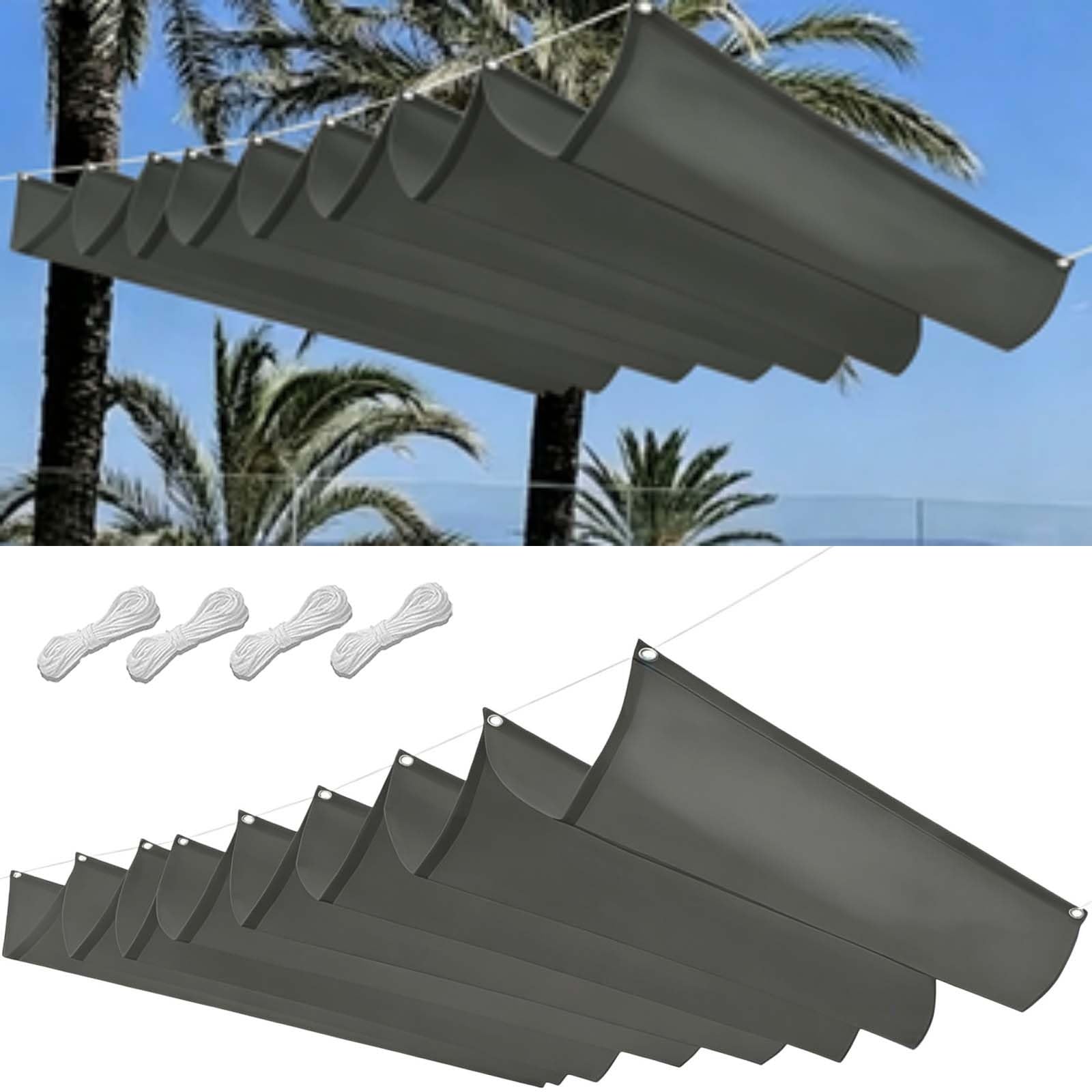 Voile d'ombrage pour terrasse et balcon gris clair afin de créer un coin de fraîcheur