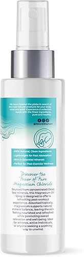 Miniatura 8 de Natural Elephant Spray de aceite de magnesio del Mar Muerto para uso tópico 100% puro 4 onzas líquidas (paquete de 3) Promueve la relajación y el