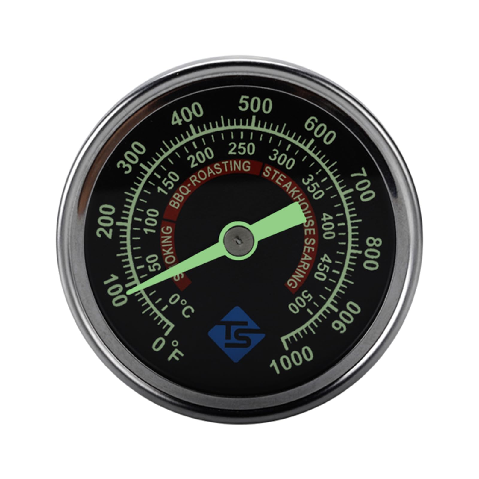 Kalttoy Extra Long Probe Grills Thermometers with Color Zone Rustproof Stainless Steel Temperature Gauge BBQ Thermograph