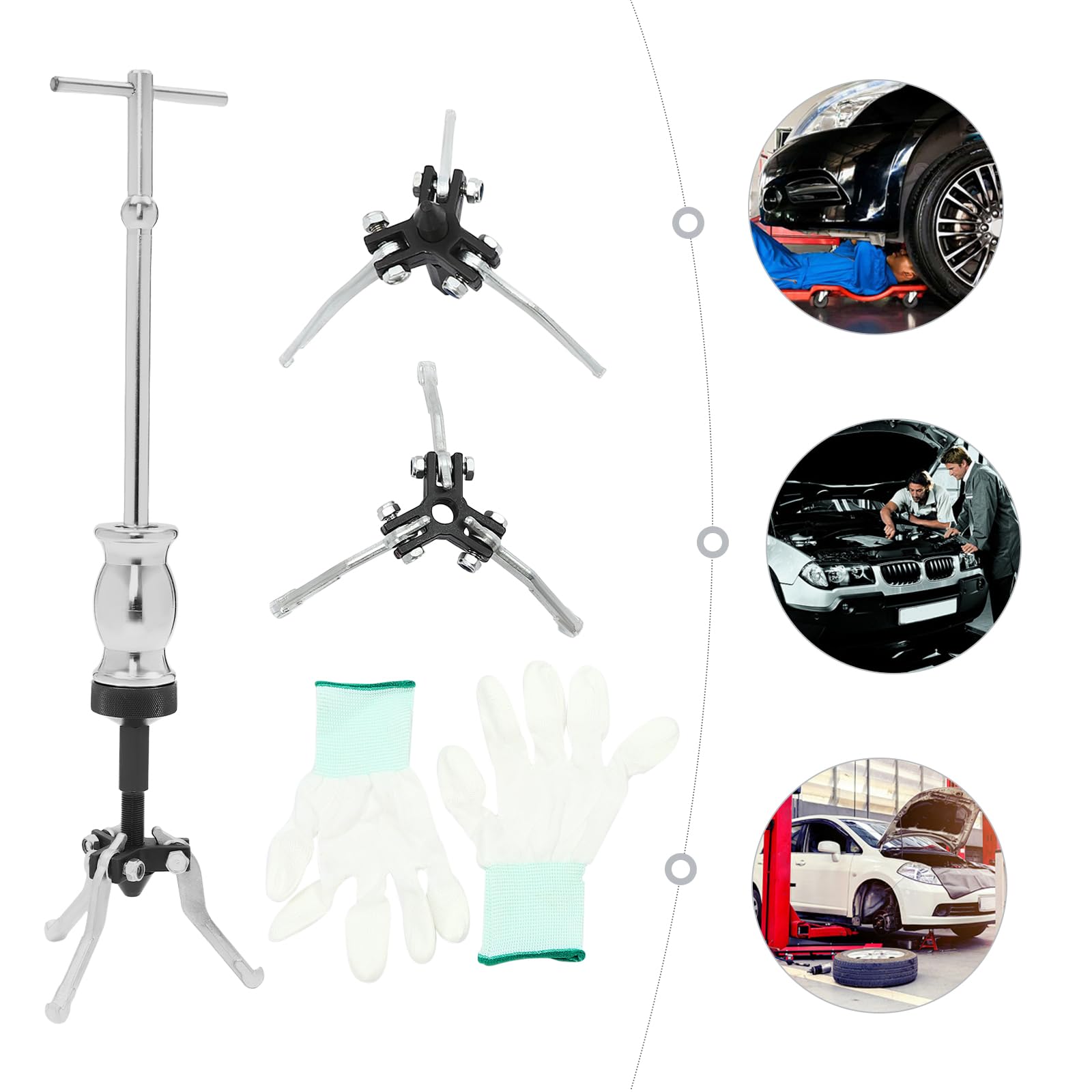 Lagerschieber Abzieher Set, Universal Innen Außen Zahnradabzieher Set zum Abziehen von Zahnradlagern, Innen Außen Zahnradlager Abzieher Set