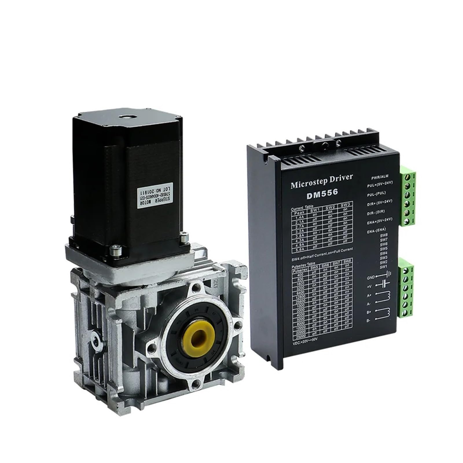 Reductor de velocidad RV030 motor paso a paso Nema 23 controlador DM542 engranaje para fresadora