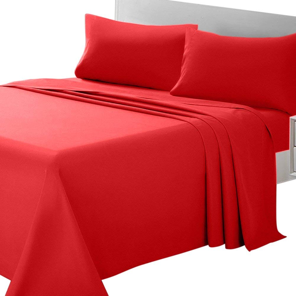 Comfort Bed Hotel Luxury 800 Series Zestaw pościeli z bawełny organicznej 5 szt. (płaskie prześcieradło, prześcieradło z gumką z kieszenią o głębokości 35 cm, poszewka na kołdrę, 2 poszewki na