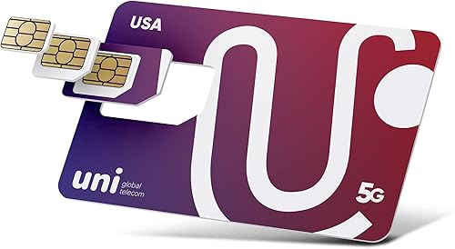 UNIGLOBAL - Tarjeta SIM para EE. UU. - Planes a partir de $15, llamadas y mensajes de texto ilimitados, tarjetas SIM locales 3 en 1 para teléfonos disponible en Yaxa Venezuela