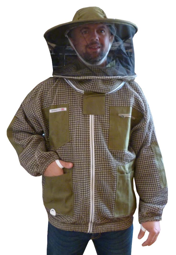 AGS Veste d'apiculture 3 couches ultra ventilée Vert Taille M