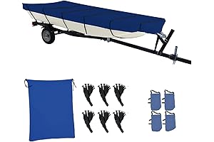 Waterproof 12 ft Jon Boat Cover with Accessories (no Water Accumulation or Wind Resistance)