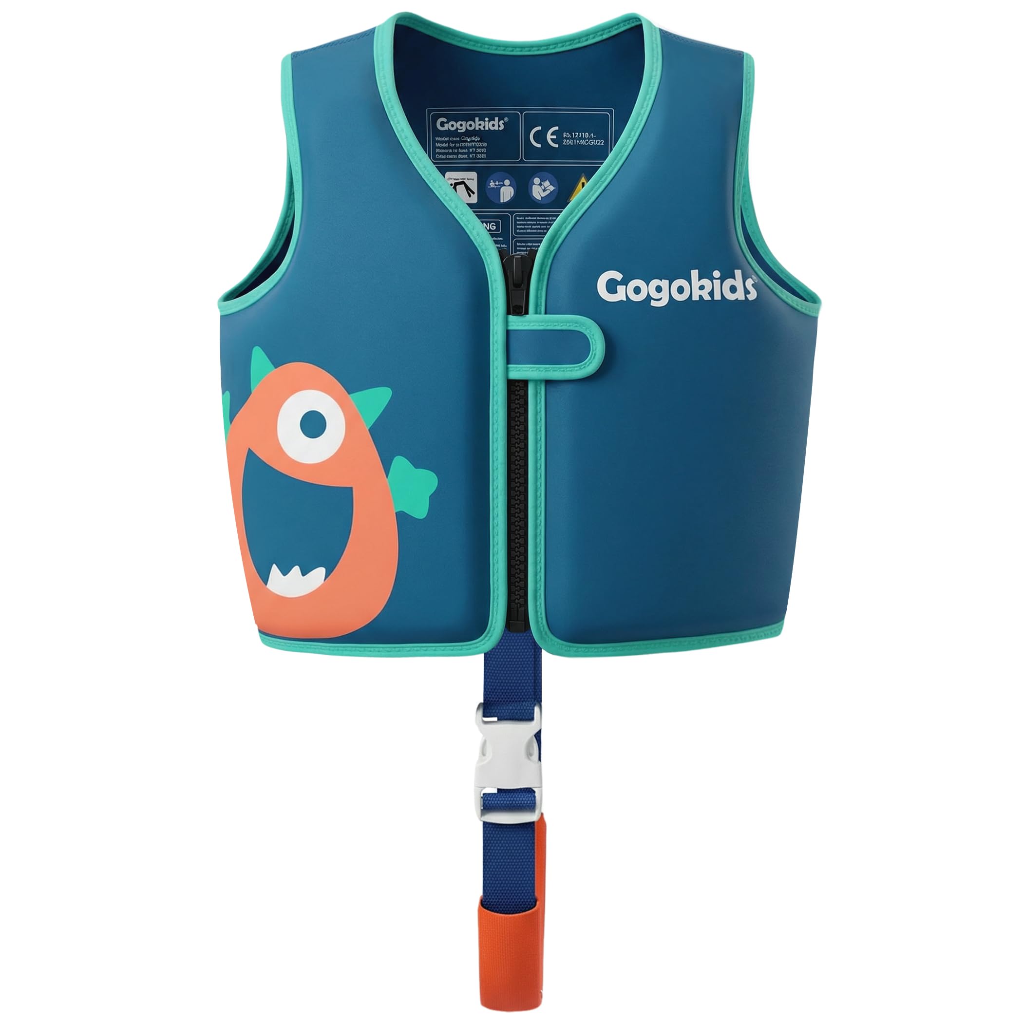 Gogokids Kinder Schwimmweste 15-30kg, Schwimmen Lernen Float Bademode für Kleinkind, Baby Ultra-weiche Schwimmkraft Neopren Jacke mit Verstellbarem Zwischengurt für Schwimmen, Pool & Strand, 1-8 Jahre