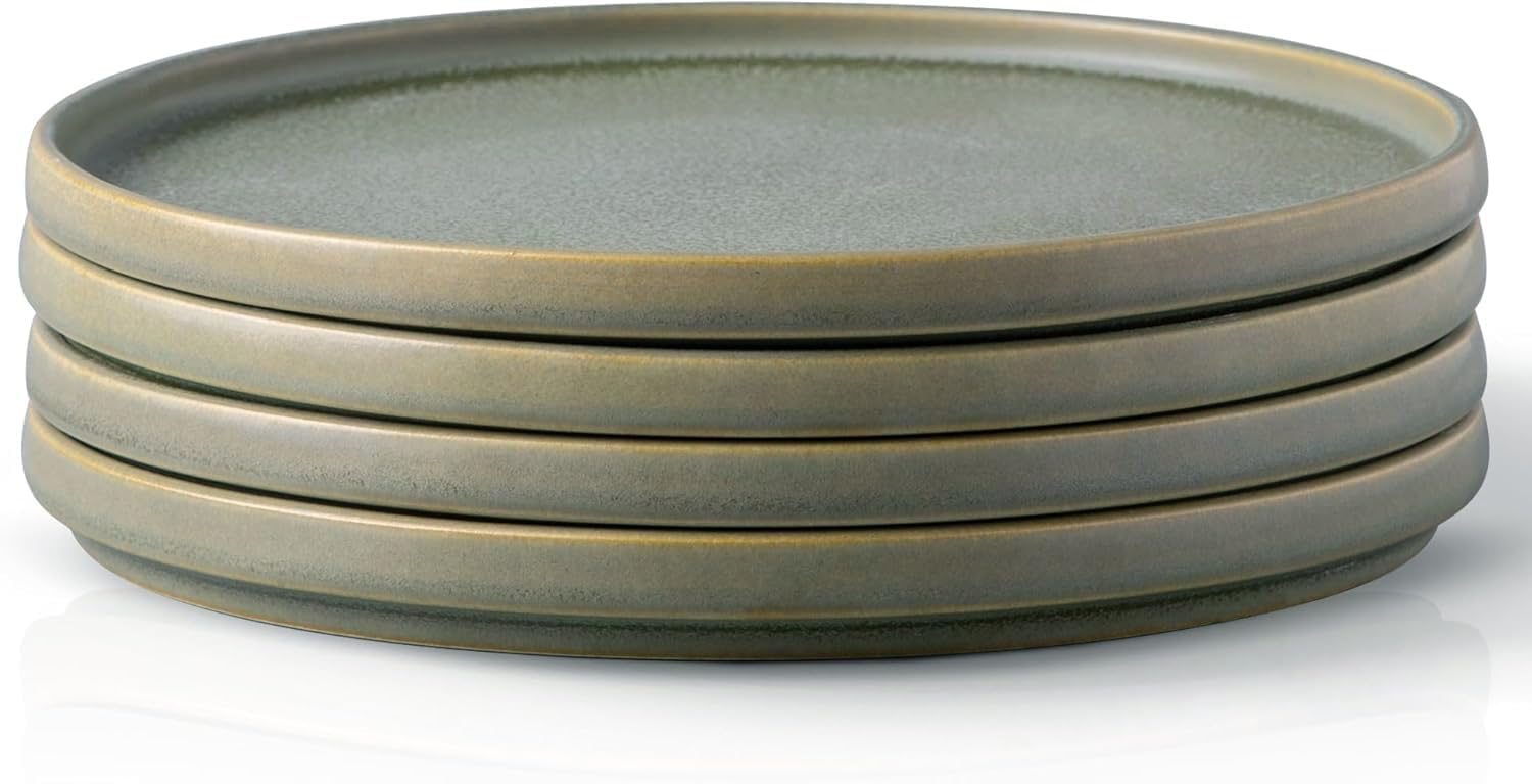 AmorArc Matte Green Dinner Plates