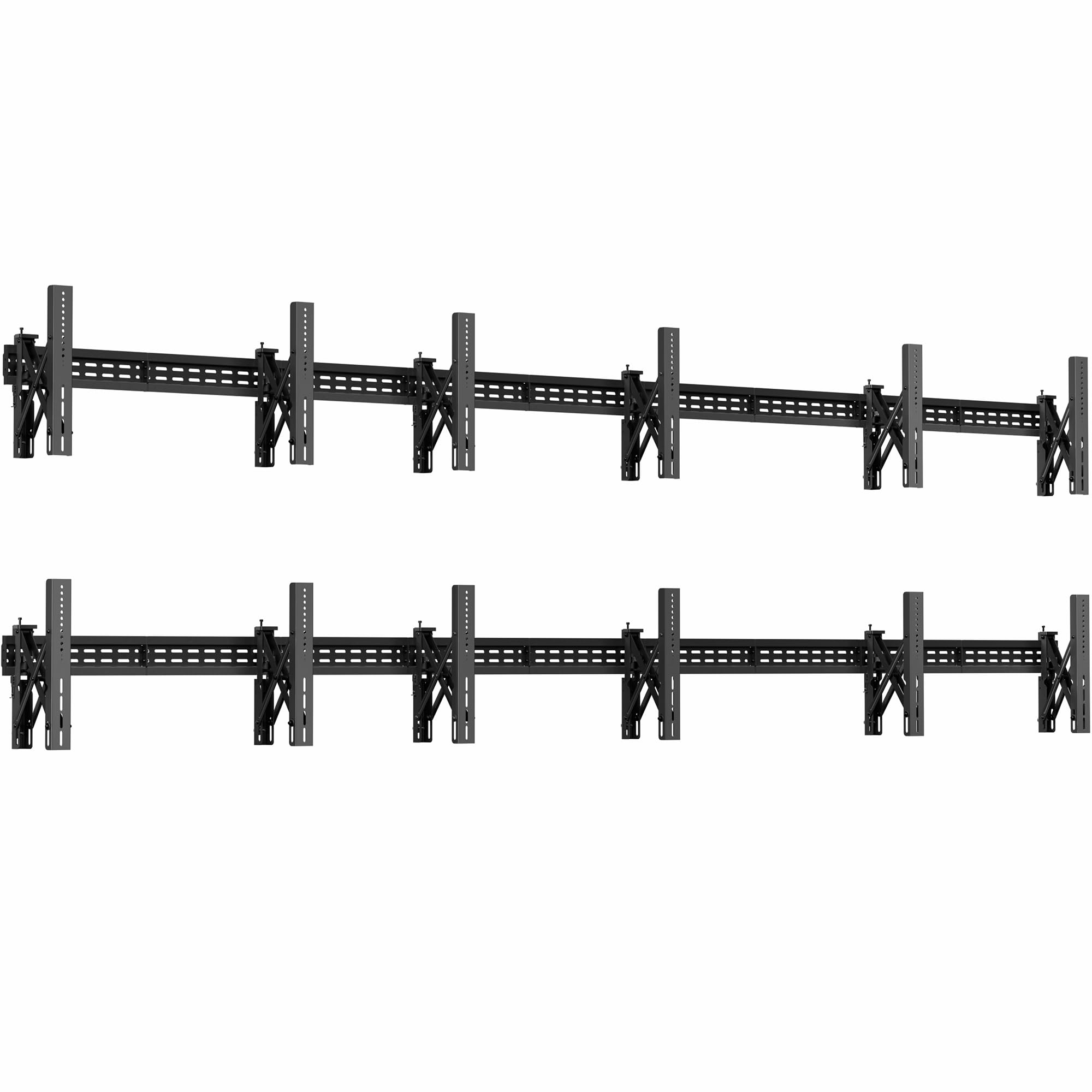 VIVO Pop-Out Steel 2x3 Video Wall Mount, Fits 6 TV Screens 37 to 65 inches, Wide VESA Range and Screen Leveling, Holds up to 924 lbs, Black,